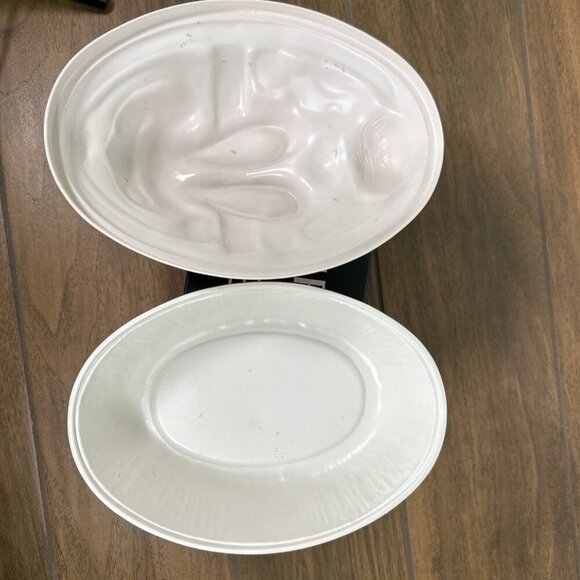 Lot Of Two Vintage Ullman Co Easter Bunny Chick Plastic Tons/candy Containers - Picture 5 of 12